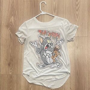 Tom & Jerry Graphic Kids White Tee
